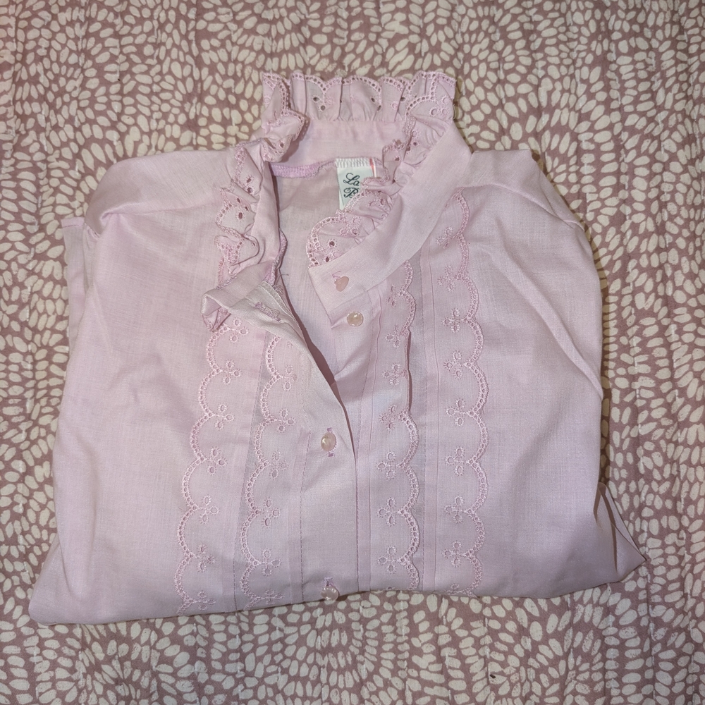 Elegant Pink Lace Blouse